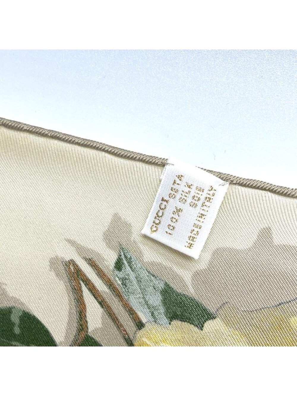Gucci Scarf Flora Line Silk Beige - Picture 8 of 9